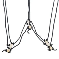 Outsunny drewniana drabina wspinaczkowa, 1,65 m dla dzieci, most linowy, 3-14 lat, do 100 kg indooor naturalny 88x40x165 cm(m-8)