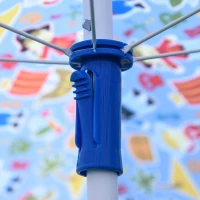 4-częściowy Komplet stolik z krzesłami dla dzieci stół ogrodowy 2 składane krzesła parasol 3–5 lat niebieski(m-9)