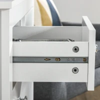 Cassettiera con 2 Cassetti Piccoli 3 Cassetti Grandi Piedi Rialzati Antiribaltamento Verniciata ad Acqua per Camera da Letto, Soggiorno, lo Studio MDF Bianco 79Lx39.5Px80.5Acm(m-7)