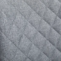 Vinsetto Silla de Oficina Silla de Escritorio Ergonómica Altura Ajustable con 5 Ruedas Nylon Giratorias de 360° Asiento Acolchado Diseño Elegante de Rombos 45,5x65x84-95,5 cm Gris(m-8)