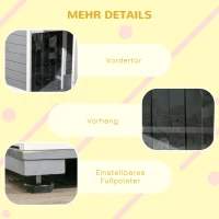 PawHut hondenhok, dennenhout, hondenhok, huisje voor kleine dieren met 2 voerbakken, buiten(m-9)