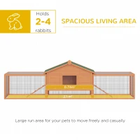 PawHut Wooden Animal Cage W/ Ramp-Golden Red(m-4)