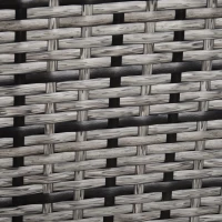 Outsunny Single Seater Rattan Chair Sofa with 10 cm Thick Padded Cushion, All-Weather PE Wicker Weave Garden Armchair with Armrests, Grey(m-9)