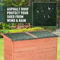 Outsunny Wooden Garden Storage Shed Tool Cabinet Double Door 128x50x90cm(m-5)