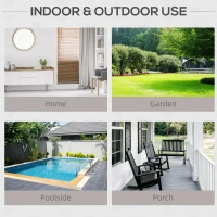 Outsunny Single Seater Rattan Chair Sofa with 10 cm Thick Padded Cushion, All-Weather PE Wicker Weave Garden Armchair with Armrests, Grey(m-7)