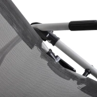 Outsunny Set of 2 Outdoor Patio Chaise Recliner Portable Lounge Chair Adjustable Backrest(m-10)