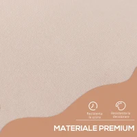 Outsunny Copertina cu manivela, cadru telescopic si unghi reglabil, crem(m-5)