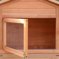PawHut Wooden Animal Cage W/ Ramp-Golden Red(m-9)