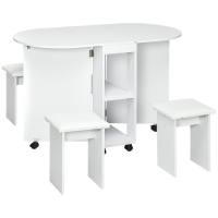Set de Bucătărie din 5 Piese, 125x60x77 cm, Alb