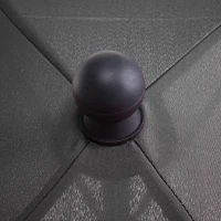 Outsunny Umbrelă de Grădină Înclinabilă cu Margini Ondulate și 4 Brațe din Aluminiu, 198x130x245 cm, Gri Închis(m-9)