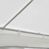 Outsunny Foisor in Tesatura PE cu Plasa de Tantari Alb, 4x3m(m-9)