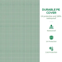 Outsunny Outdoor PE Greenhouse Steel Frame Plant Cover with Zipper 100L x 50W x 150HCM - Green(m-4)