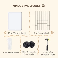 PawHut Wybieg, DIY Wybieg dla Małych Zwierząt, Wybieg dla Świnek Morskich z 18 Płytami(m-7)