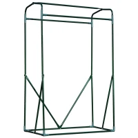 Outsunny Outdoor PE Greenhouse Steel Frame Plant Cover with Zipper 100L x 50W x 150HCM - Green(m-11)