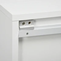 HOMCOM Lot de 2 tables de chevet murales - étagère, niche, plateau - blanc(m-8)