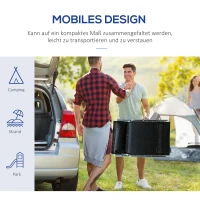 Outsunny Leżak, leżak ogrodowy, składany, regulowany, leżak, meble ogrodowe(m-6)