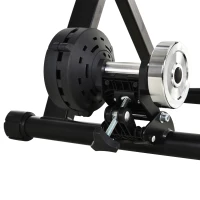 HOMCOM Rollentrainer Fahrradtrainer Fahrrad Heimtrainer Magnetbremse klappbar verstellbar 26"-28" oder 700C Stahl Schwarz 54,5 x 47,2 x 39,1 cm(m-7)