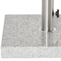 Outsunny 25kg Garden Umbrella Base Durable Parasol Holder Patio Furniture Outdoor Sunshade Marble Stand(m-10)
