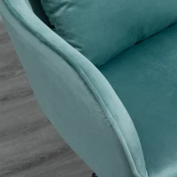 Vinsetto Scaun de birou cu perne de masaj cu roti inaltime reglabila, captuseala ergonomica de lux verde(m-9)