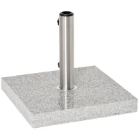 Outsunny 25kg Garden Umbrella Base Durable Parasol Holder Patio Furniture Outdoor Sunshade Marble Stand(m-9)