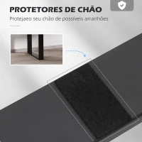 HOMCOM Conjunto de 2 Pés para Mesa de Aço 60x72 cm Pernas Quadradas de Mesa para Móveis de Bricolage Preto(m-5)