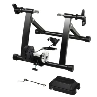 HOMCOM Rollentrainer Fahrradtrainer Fahrrad Heimtrainer Magnetbremse klappbar verstellbar 26"-28" oder 700C Stahl Schwarz 54,5 x 47,2 x 39,1 cm(m-1)