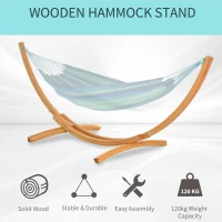 Outsunny 3.25m Wooden Hammock Stand Universal Fit Garden Picnic Camp Accessories(m-4)