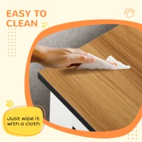 PawHut Dog Crate Furniture, Dog Cage End Table, with Wheels, for Medium Dogs, 80 x 60 x 76.5cm  - White(m-8)