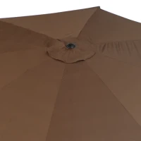 Outsunny Patio Umbrella Garden Parasol Outdoor Steel,3x2.45m Coffee(m-10)