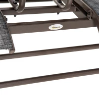 Outsunny Balansoar de Gradina cu 2 Locuri si Masuta, Maro, 81×148×100cm(m-8)