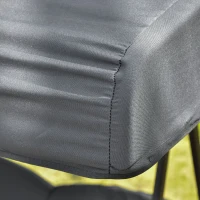 Outsunny 3 Seat Garden Swing Chair Steel Swing Bench w/ Cushions Cup Trays(m-8)