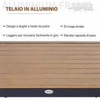 Outsunny Set de Gradina 3 Piese cu 1 masuta si 2 canapele , Culoare Gri si Lemn Natur(m-7)