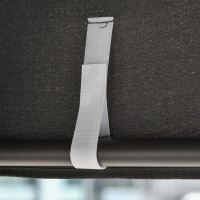 Outsunny 3 Seat Garden Swing Chair Steel Swing Bench w/ Cushions Cup Trays(m-9)