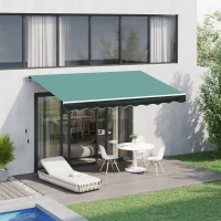 Outsunny Copertina de Soare pentru Exterior, din Aluminiu si Poliester, 295x250cm, Verde(m-2)