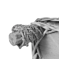 PawHut Cuccia per Animali Domestici Forma Chaise Longue in Vimini Grigio Cuscino in Pile 69x42x33cm(m-9)