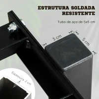 SPORTNOW Suporte para Halteres de 2 Níveis Suporte de Armazenamento para Halteres 92,5x50,5x80,5 cm Preto(m-4)