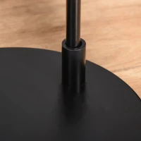 HOMCOM Lampada da Terra di Design Stile Industriale in Metallo e Rattan, Illuminazione Casa e Ufficio, 44x34x154cm, Nero(m-9)