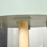 HOMCOM Mesa Auxiliar de Salón Moderna Mesita de Noche con Tapa Extraíble Espacio de Almacenamiento y Patas de Madera para Dormitorio Sofá Esquina Ø38x63 cm Verde(m-9)