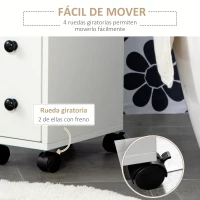 kleankin Armario de Baño con Ruedas Mueble Auxiliar para Baño con Estante Abierto Puerta y Cajón 18x30x68,5 cm Blanco(m-5)