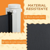 PawHut Barrera Seguridad para Niños Mascotas Valla Seguridad Infantil Retráctil Puertas Seguridad Bebe Perros Mascotas 5.5x82.5x5.5-115cm(m-6)