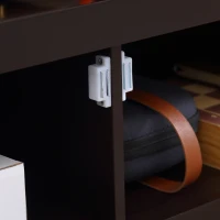 HOMCOM Mueble para TV de Salón para Televisiones de hasta 46 Pulgadas con 2 Puertas 110x40x50 cm Café(m-8)