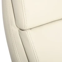 Vinsetto Silla de Oficina Ergonómica y Reclinable con Reposapiés Retráctil para Oficina Estudio 60,5x67x111-121cm Blanco(m-8)