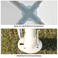 Outsunny Garden Pop-up Gazebo Marquee, 2.7x2.7m-White(m-6)