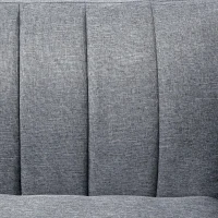 HOMCOM Two Seater Sofa Bed, Convertible Linen Fabric Sofa Couch, Click Clack Sofabed with Adjustable Split Backrest for Living Room, Bedroom, Guest Room, Grey(m-8)