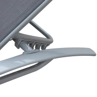 Outsunny Fotoliu sezlong de Gradina Fotoliu Relax Gri, 170x64x80cm(m-11)