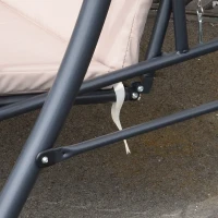 Outsunny 2-in-1 Patio Swing Chair 3 Seater Hammock Cushion Bed Tilt Canopy Garden Lounger(m-8)