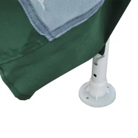 Outsunny 3.94 x 3.94m Outdoor Party Tent Hexagon Sun Shelter Canopy with Protective Mesh Screen Walls & Proper Sun Protection, Green(m-7)