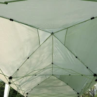 Outsunny Tonnelle Barnum Pliant Pop-up 6L x 3l x 2,5H m 6 parois latérales Amovibles 4 fenêtres + Sac de Transport Blanc(m-8)