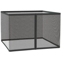 Outsunny Mosquitera para Sombrilla 300x300x240 cm Red para Sombrilla de Malla de Patio con Cremallera Negro(m-1)