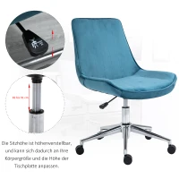 HOMCOM krzesło biurowe 52,5 cm x 60 cm x 91 cm(m-6)